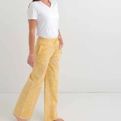 Pomegranate Inc Yellow Paisley PJ Pants | Unwind in Style Clearance